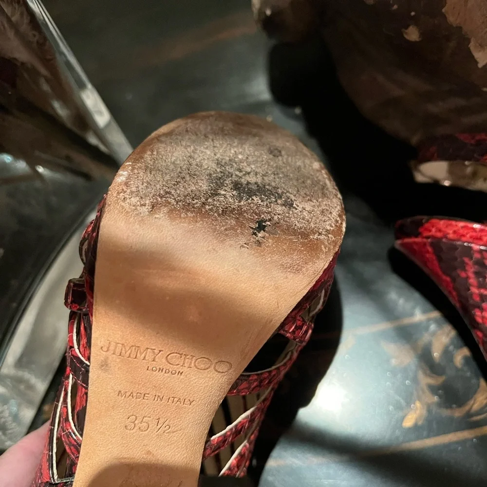 Python embossed sandals. - Picture 4 of 6